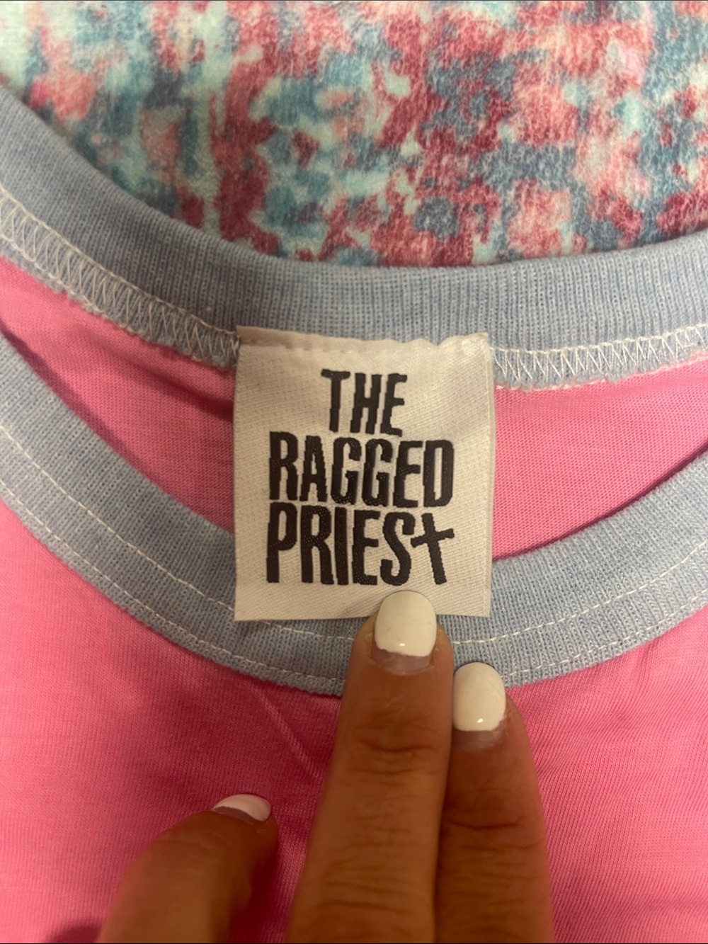The Ragged Priest Pink Mermaid Heart Ringer Tee - Picture 2 of 7